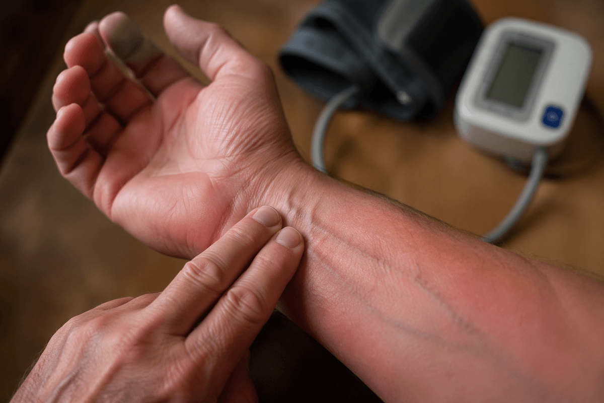 Blood pressure numbers versus blood flow feel